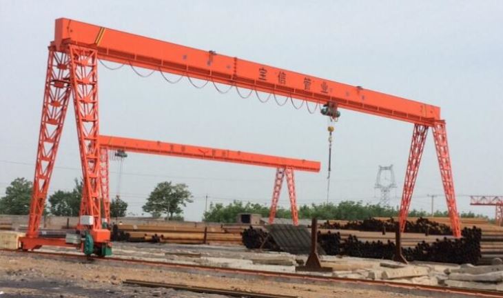 Sab Nraud Fais Hoist Ib Leeg Girder Gantry Crane